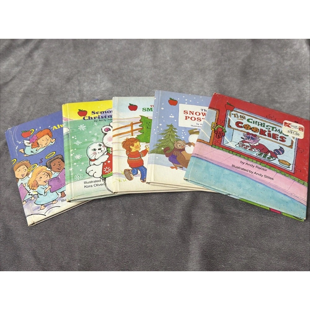 Lot Of 5 Vintage Landoll's 1993 Christmas Books The Christmas Cookies Kmart